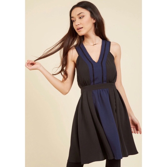 ModCloth Unconventional Combo A-Line Dress - Picture 1 of 5